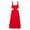 Vestido midi de jersey con aberturas