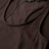 Vestido midi de jersey con cuello redondo