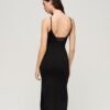 Vestido midi de jersey con espalda de encaje
