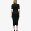Vestido midi de jersey de manga corta