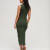 Vestido midi de jersey fruncido