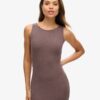 Vestido midi de punto con espalda descubierta