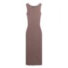 Vestido midi de punto con espalda descubierta