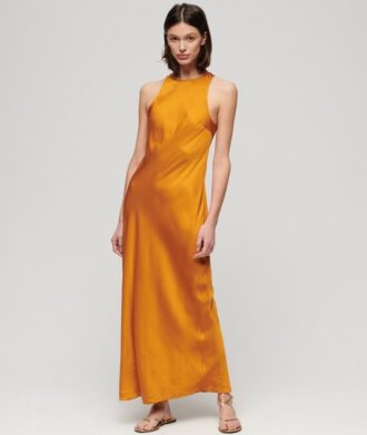 Vestido midi de satén estilo Racer