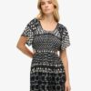 Vestido midi estampado con aberturas