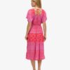 Vestido midi estampado con aberturas