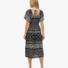 Vestido midi estampado con aberturas