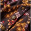 Vestido midi estampado de manga corta y volantes