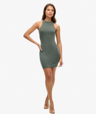 Vestido mini ajustado con espalda cruzada
