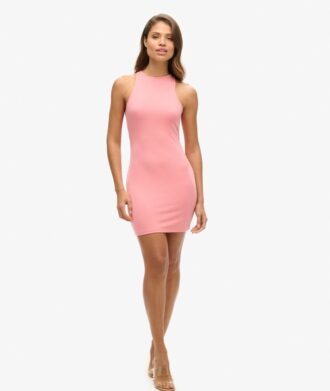 Vestido mini ajustado con espalda cruzada