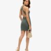 Vestido mini ajustado con espalda cruzada