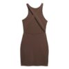 Vestido mini ajustado con espalda cruzada
