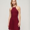 Vestido mini de jersey con corte ajustado y acampanado