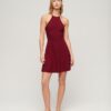 Vestido mini de jersey con corte ajustado y acampanado