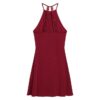 Vestido mini de jersey con corte ajustado y acampanado