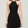 Vestido mini de jersey con corte ajustado y acampanado