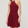 Vestido mini de jersey con corte ajustado y acampanado