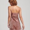 Vestido mini de tirantes con copas de terciopelo