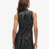 Vestido mini sin mangas con lentejuelas y corte en A