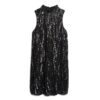Vestido mini sin mangas con lentejuelas y corte en A
