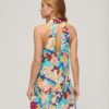 Vestido mini sin mangas estampado