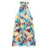 Vestido mini sin mangas estampado