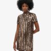 Vestido tipo camiseta con lentejuelas