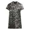Vestido tipo camiseta con lentejuelas