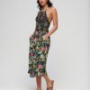 Vestido Vintage con cuello halter y fruncido