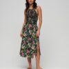 Vestido Vintage con cuello halter y fruncido