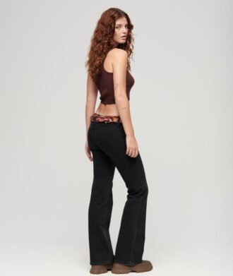 Vintage Organic Cotton Low Rise Slim Flare Jeans